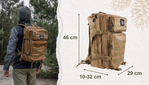 Plecak turystyczny Offlander Survival 43l khaki