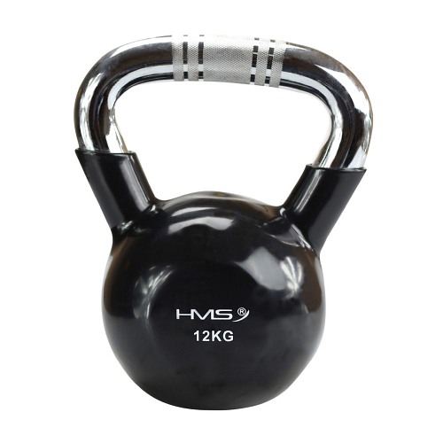 KETTLEBELL ŻELIWNY KGC OGUMOWANY UCHWYT CHROM HMS