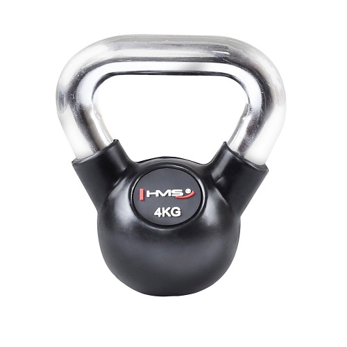 KETTLEBELL ŻELIWNY KGC OGUMOWANY UCHWYT CHROM HMS