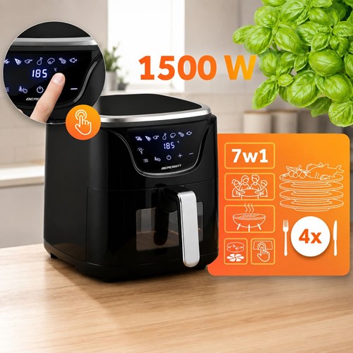 Frytkownica beztłuszczowa Air fryer frytownica 5l BD-652 czarno-srebrna
