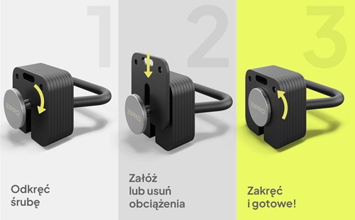 Kettlebell Zipro Square z regulowanym obciążeniem 19 kg