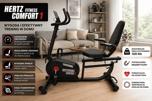 Rower poziomy Hertz Fitness Comfort 1