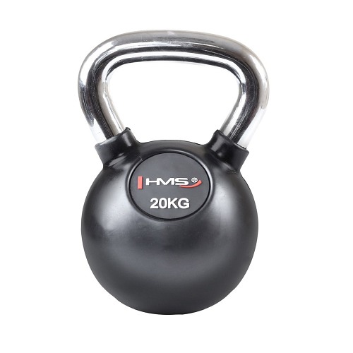 KETTLEBELL ŻELIWNY KGC OGUMOWANY UCHWYT CHROM HMS