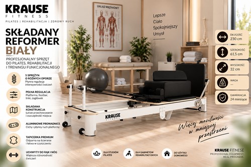 Składany Reformer Biały Krause Fitness