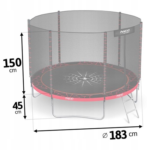 Trampolina ogrodowa NEO SPORT 6FT 183 cm 
