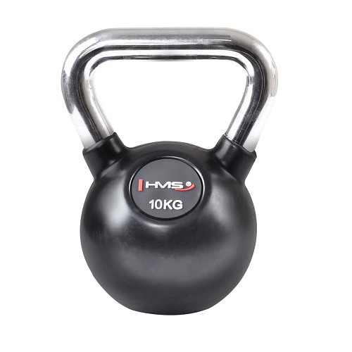 KETTLEBELL ŻELIWNY KGC OGUMOWANY UCHWYT CHROM HMS