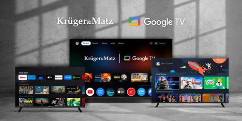 Telewizor Kruger&Matz 43" FHD Google TV, DVB-T2/S2/T/C H.265 HEVC
