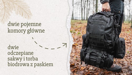 Plecak turystyczny Offlander Combo 38l czarny