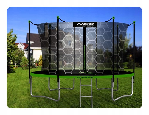 Trampolina ogrodowa NEO SPORT 12FT 374 cm z siatką wewnętrzną