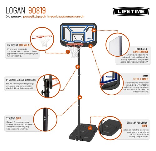 LifeTime Logan 44" 90819