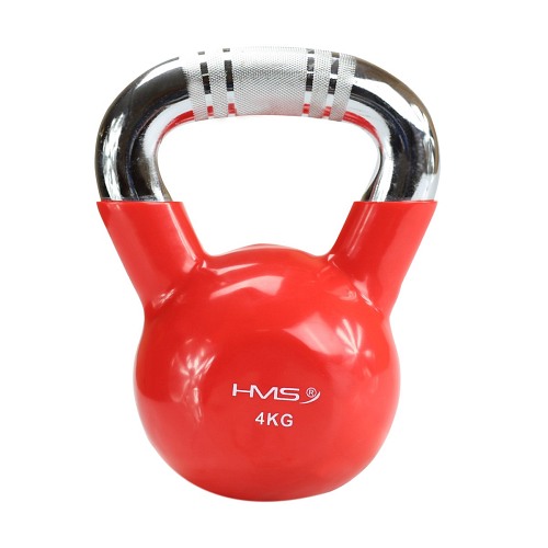 KETTLEBELL ŻELIWNY KGC OGUMOWANY UCHWYT CHROM HMS