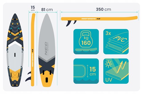 Neo-Sport Reefbreak 350 x 81 x 15 cm 170106