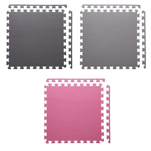 Mata puzzle One Fitness MP10 PINK-GREY (9 elementów)