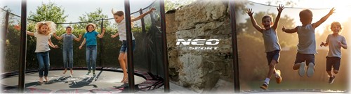 Trampolina ogrodowa NEO SPORT 8FT 252 cm z siatką wewnętrzną