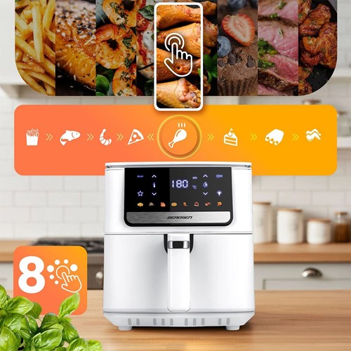 Frytkownica beztłuszczowa Air fryer Berdsen BD-662 biała