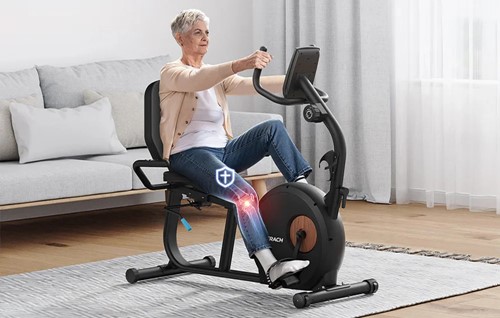 Rower treningowy poziomy MERACH MR-S23B1-EU (czarny)