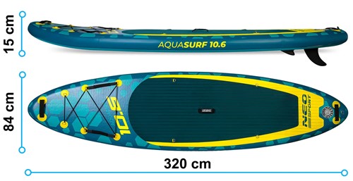 Neo-Sport Aquasurf 320 x 84 x 15 cm 170203