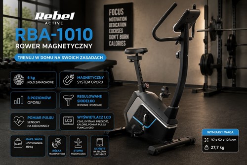Rower magnetyczny REBEL ACTIVE model RBA-1010