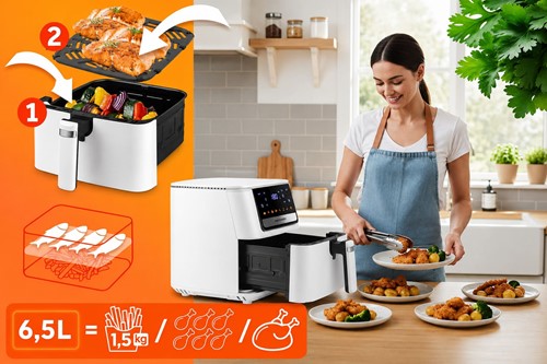 Frytkownica beztłuszczowa Air fryer Berdsen BD-662 biała