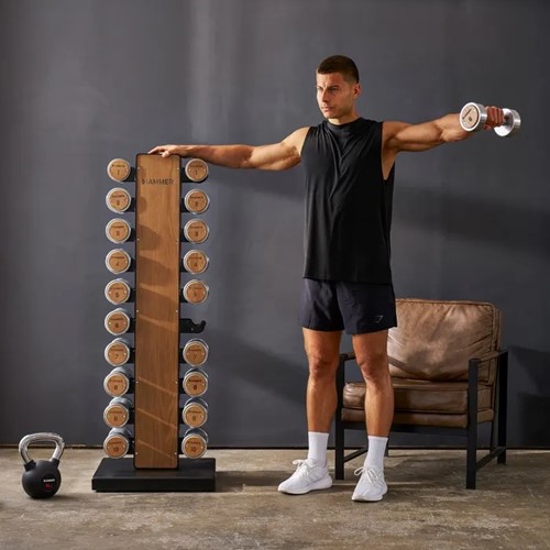 Zestaw hantli drewniano-stalowych Hammer 1-10 kg