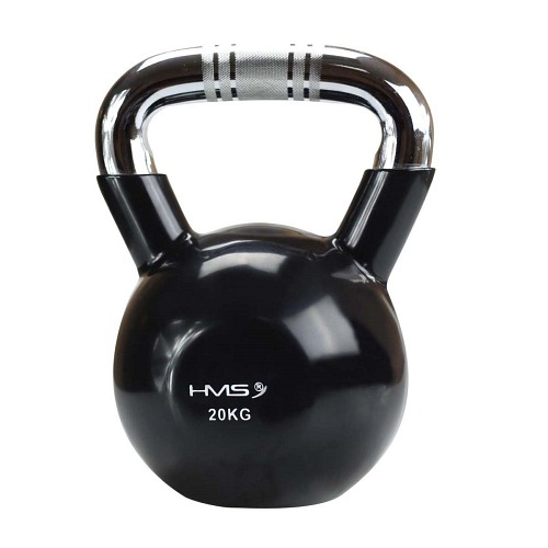 KETTLEBELL ŻELIWNY KGC OGUMOWANY UCHWYT CHROM HMS