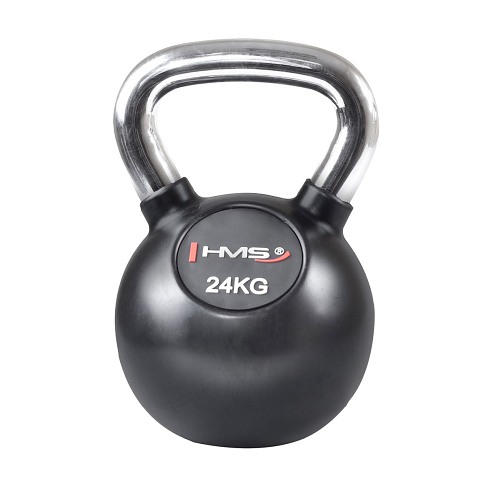 KETTLEBELL ŻELIWNY KGC OGUMOWANY UCHWYT CHROM HMS