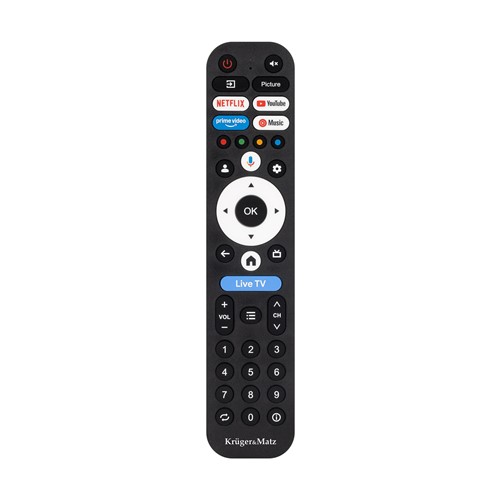 Telewizor Kruger&Matz 40" FHD Google TV 5.0, DVB-T2/S2/T/C H.265 HEVC