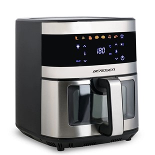 Frytkownica beztłuszczowa Air fryer duża frytownica 9,1l Berdsen 1700 W BD-656 srebrna