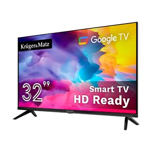 Telewizor Kruger&Matz 32" HD Google TV 5.0, DVB-T2/S2/T/C H.265 HEVC